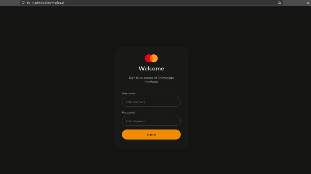 PhishReaper: Mastercard Phish (Aug 2025) Now LIVE as 'AI Knowledge Platform'
